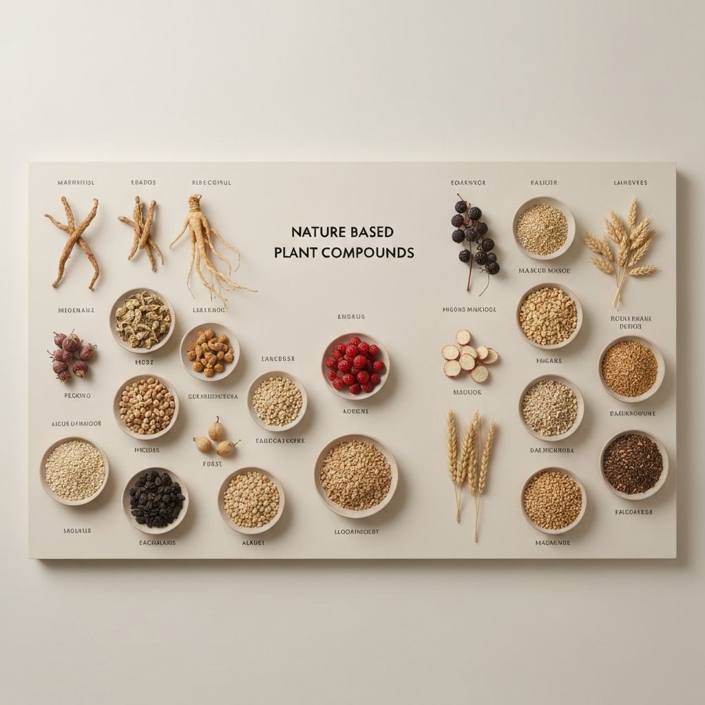 Diverse plant compounds in botanical collection